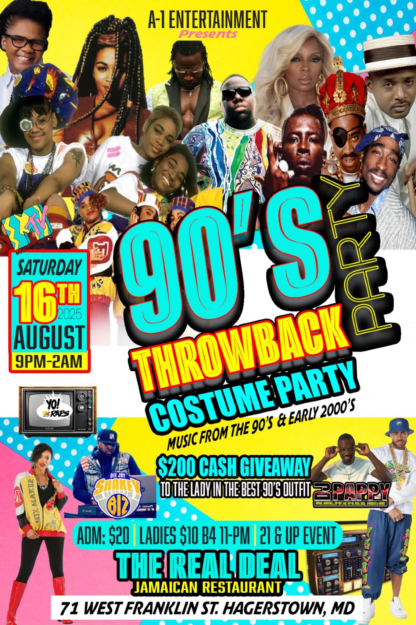 90's Throwback costume party, 16 August | Event in Hagerstown | AllEvents