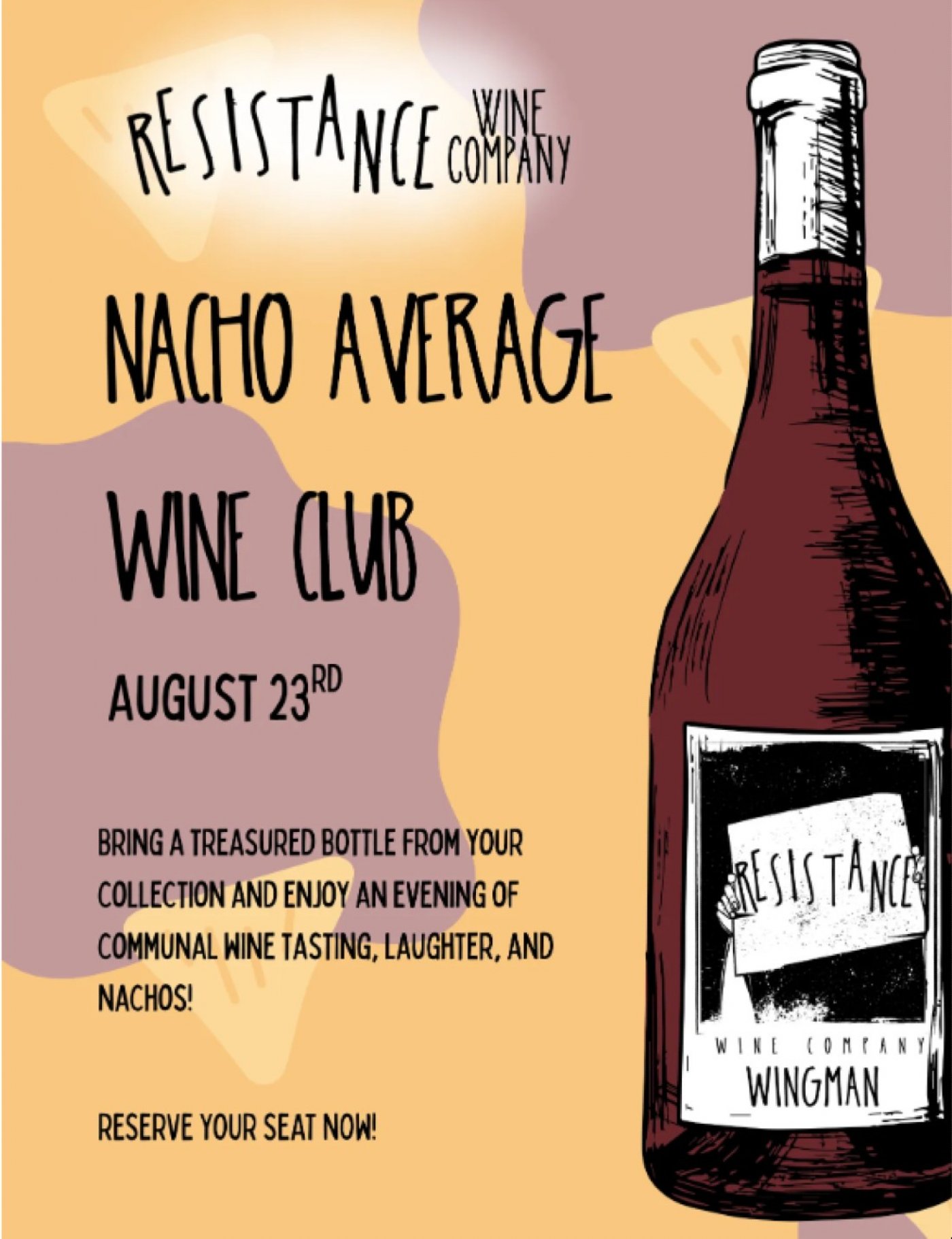 Resistance Wine Company presents: NACHO Average Wine Club, 23 August | Event in Ashland | AllEvents