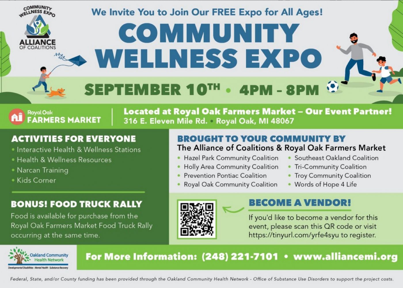 Alliance of Coalitions Community Wellness Expo, 10 September | Event in Royal Oak | AllEvents