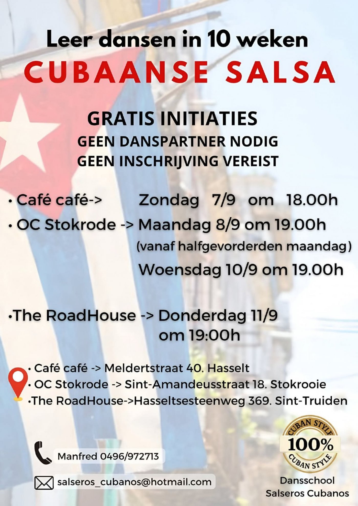 Gratis proeflessen Cubaanse salsa, 8 September | Event in Kuringen | AllEvents