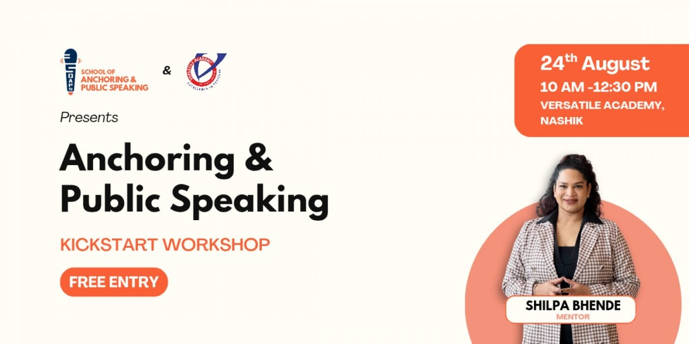 Anchoring & Public Speaking Kickstart Workshop - Nashik (Batch 2), 24 August | Event in Nashik | AllEvents