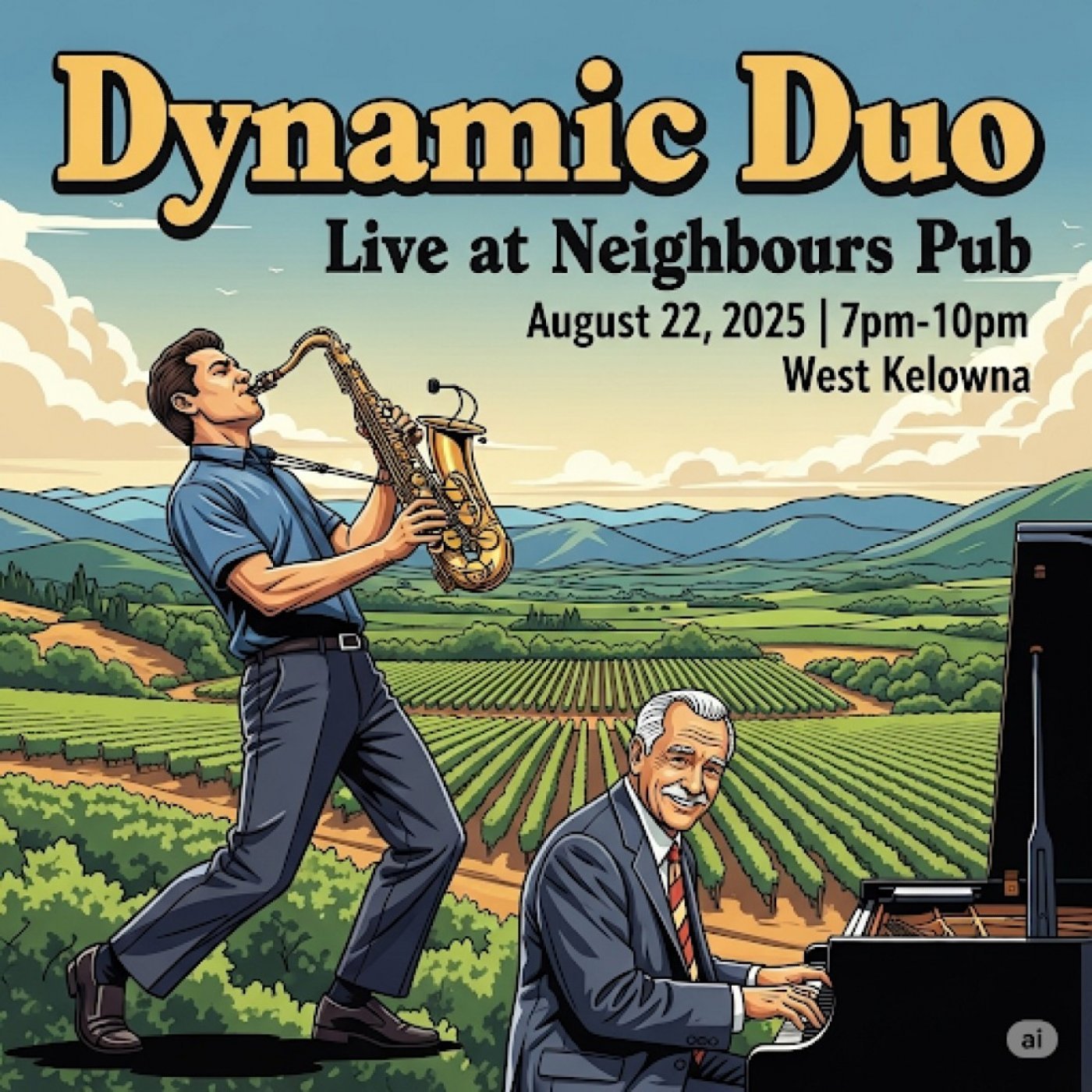 Dynamic Duo - Live at Neighbours Pub (West Kelowna), 22 August | Event in West Kelowna | AllEvents