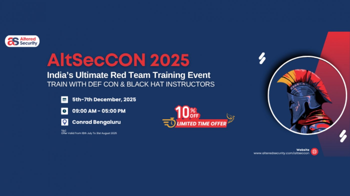 AltSecCON - A three days training event, 5 December | Event in Bangalore | AllEvents
