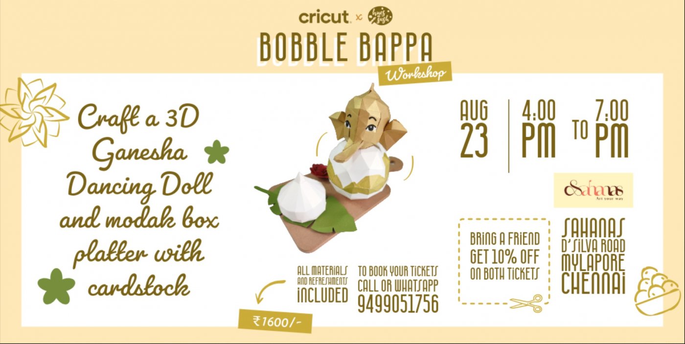 Bobble Bappa papercraft workshop, 23 August | Event in Chennai | AllEvents
