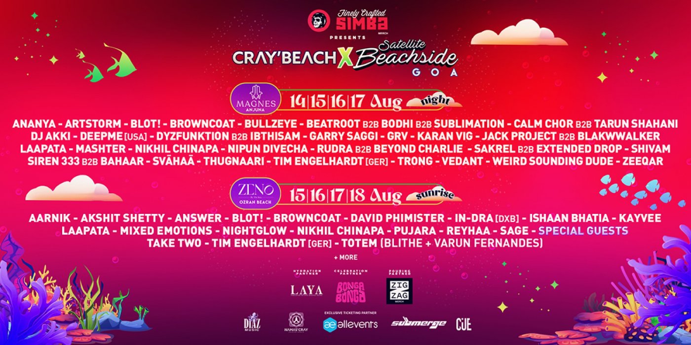 Satellite Beachside X Cray'Beach August Edition | Event in Goa | AllEvents