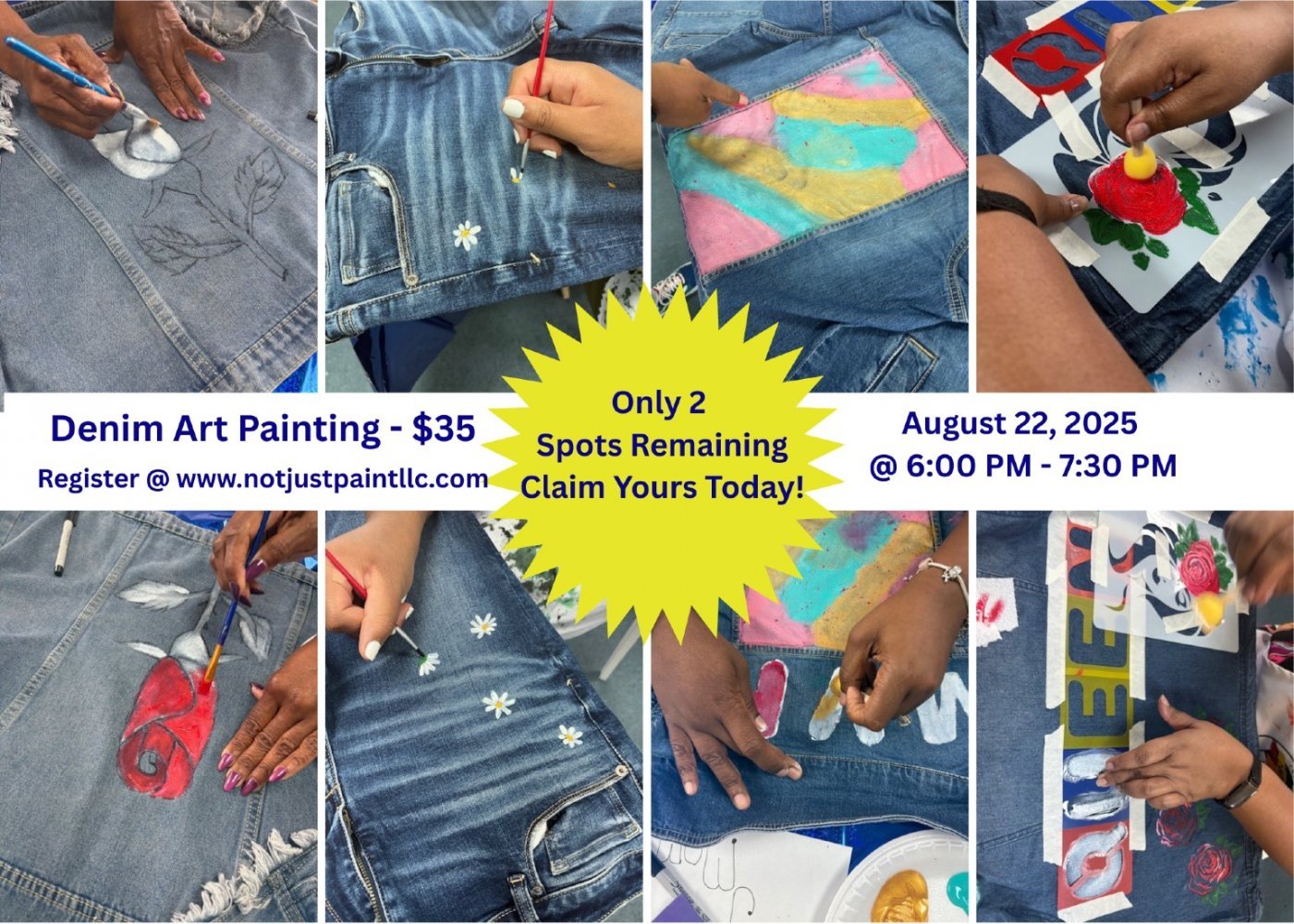 Ladies Night Denim Art Painting, 22 August | Event in Saint Peters | AllEvents