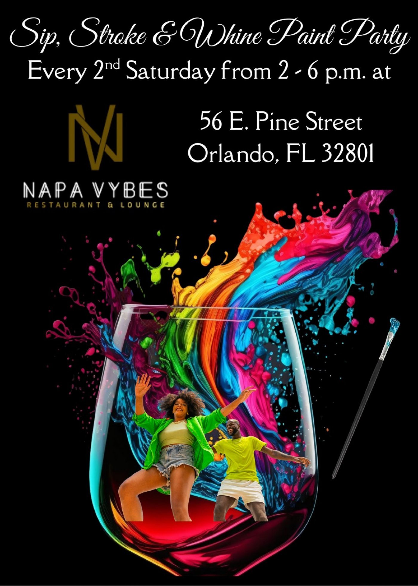 Sip, Stroke & Whine Paint Party, 13 September | Event in Orlando | AllEvents