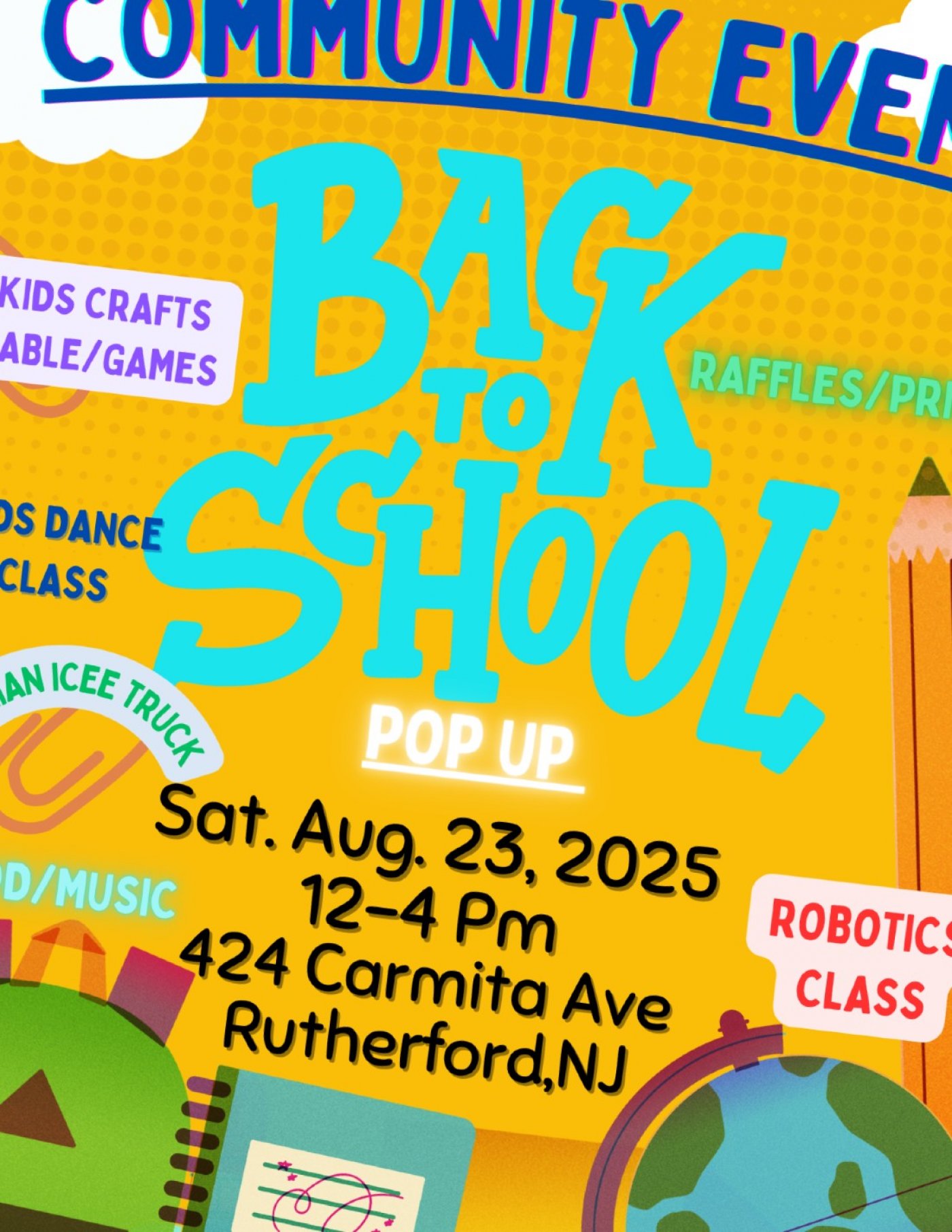 Back To School Community Event , 23 August | Event in Rutherford | AllEvents