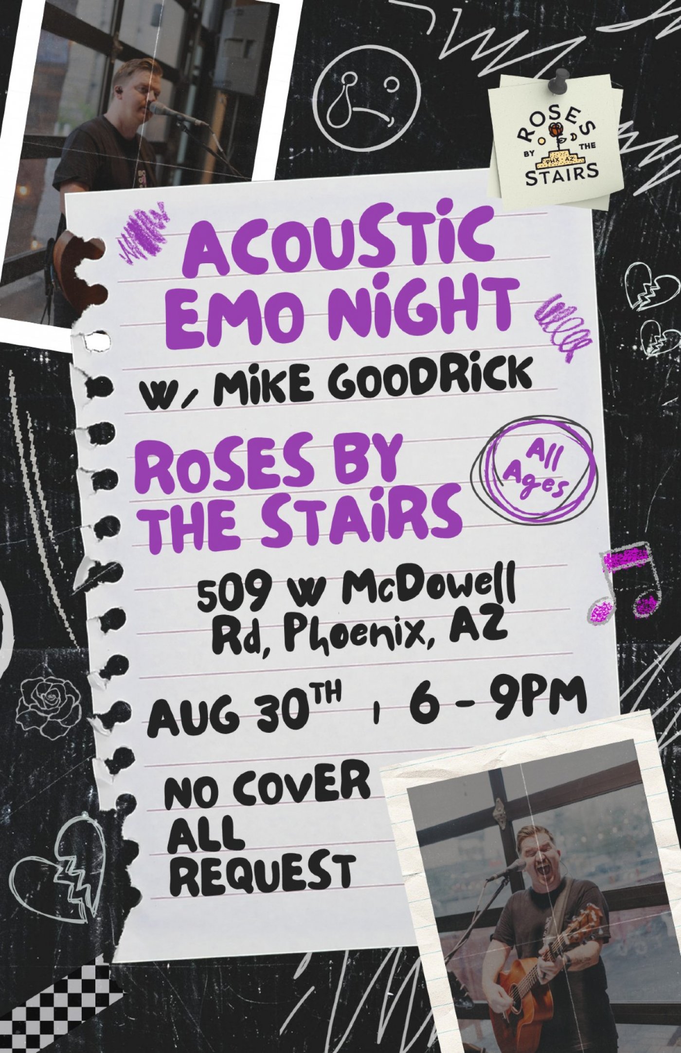  Emo Night at Roses by the Stairs, 30 August | Event in Phoenix | AllEvents