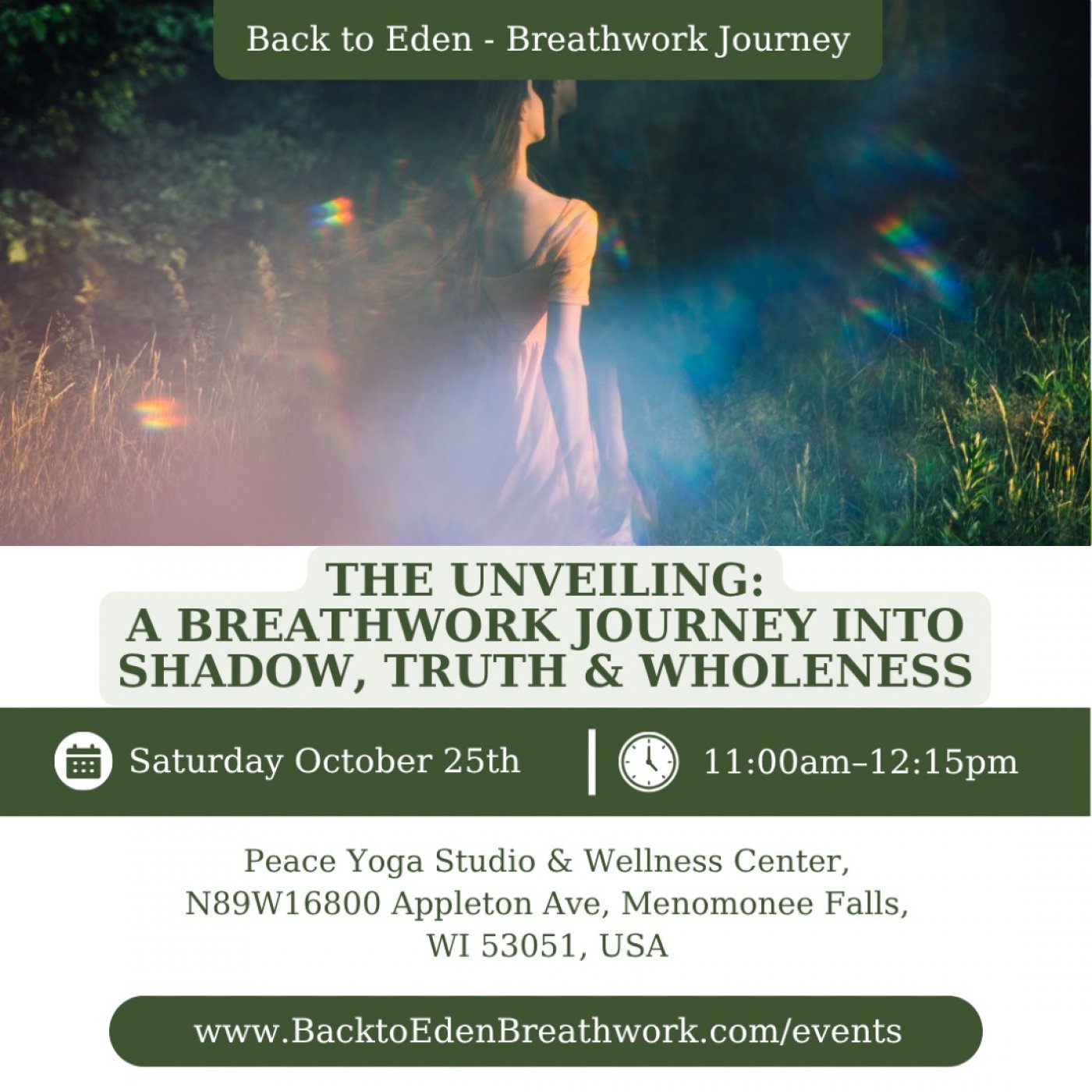 The Unveiling: A Breathwork Journey into Shadow, Truth & Wholeness, 25 October | Event in Menomonee Falls