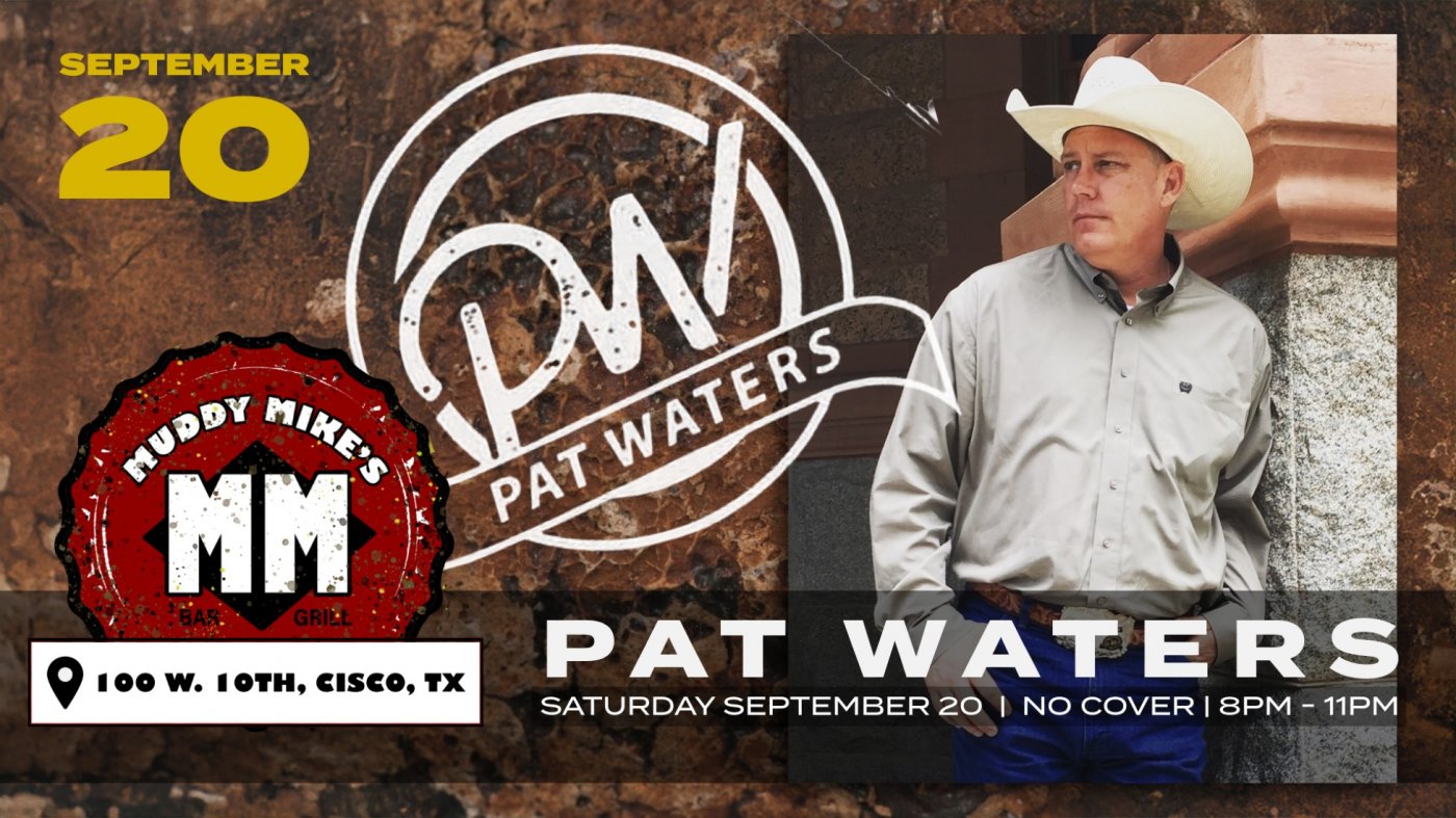 Pat Waters - Concert, 20 September | Event in Cisco | AllEvents