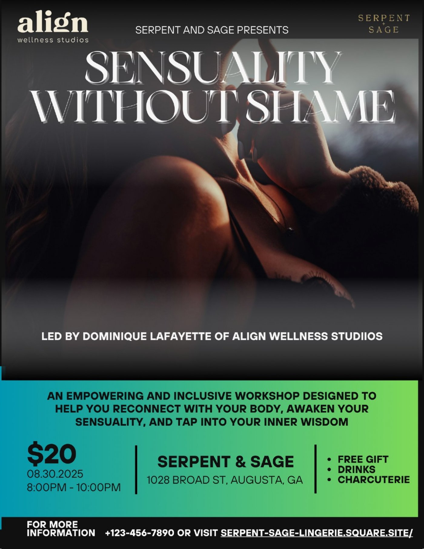 Sensuality Without Shame with Align Wellness Studios, 30 August | Event in Augusta | AllEvents