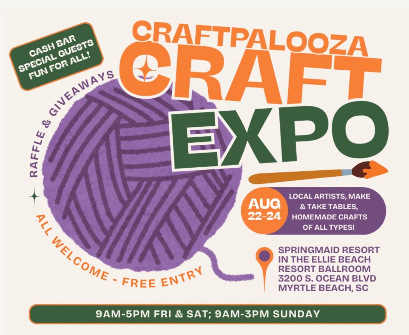 Craftpalooza Expo Returns to The Ellie Beach Resort, 22 August | Event in Myrtle Beach | AllEvents