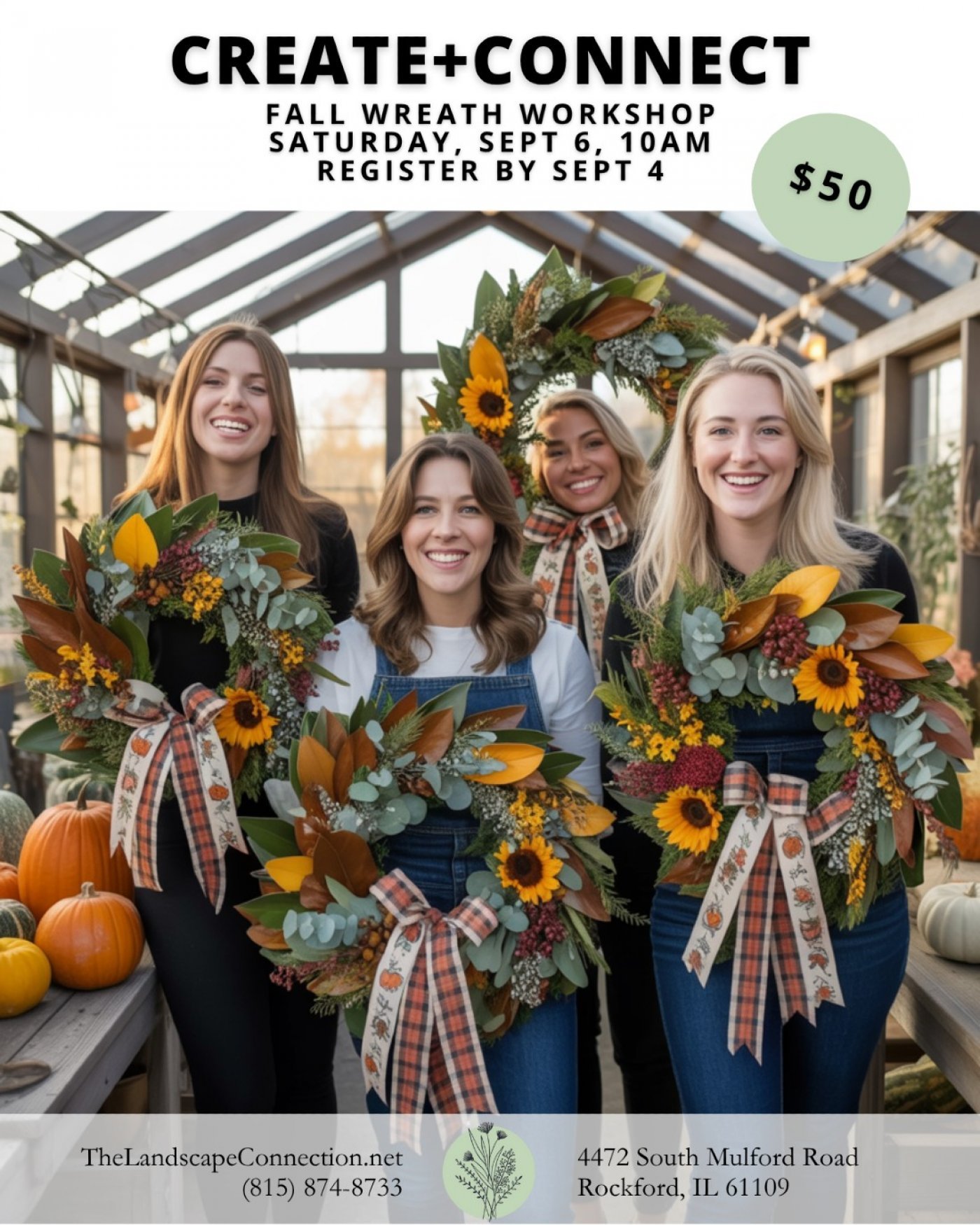 Create + Connect: Fall Wreath Workshop, 6 September | Event in Rockford | AllEvents