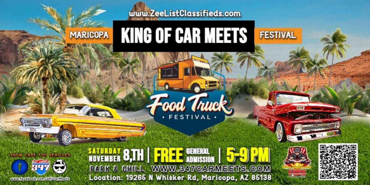 KING OF CAR MEETS | FOOD TRUCK FESTIVAL, VENDORS & RETAIL, 8 November | Event in Maricopa | AllEvents