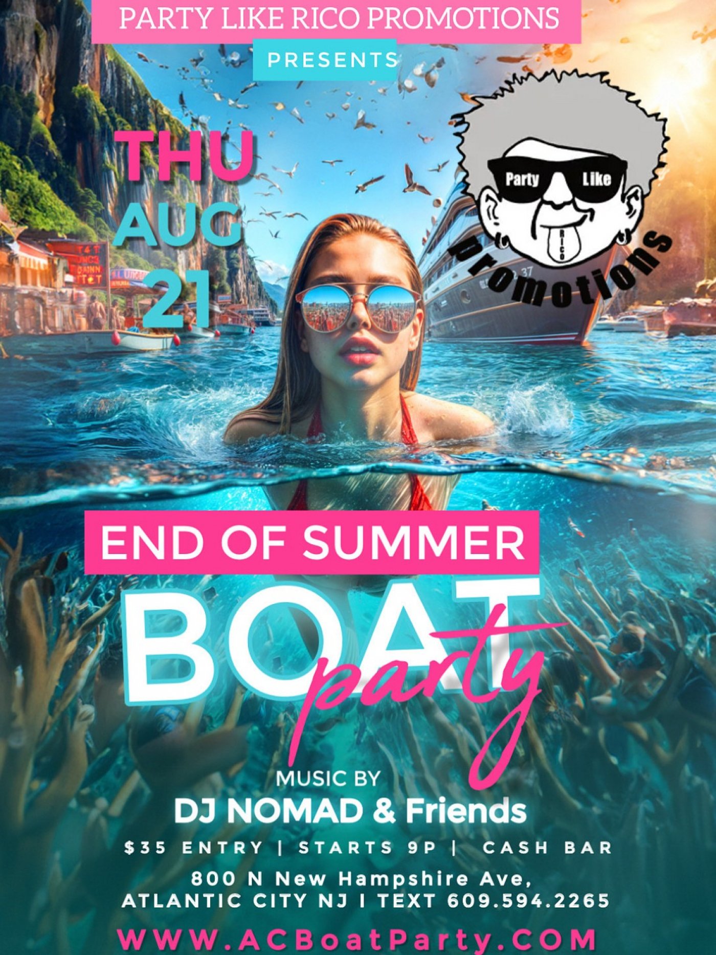 Atlantic City End of Summer Boat Party, 21 August | Event in Atlantic City | AllEvents