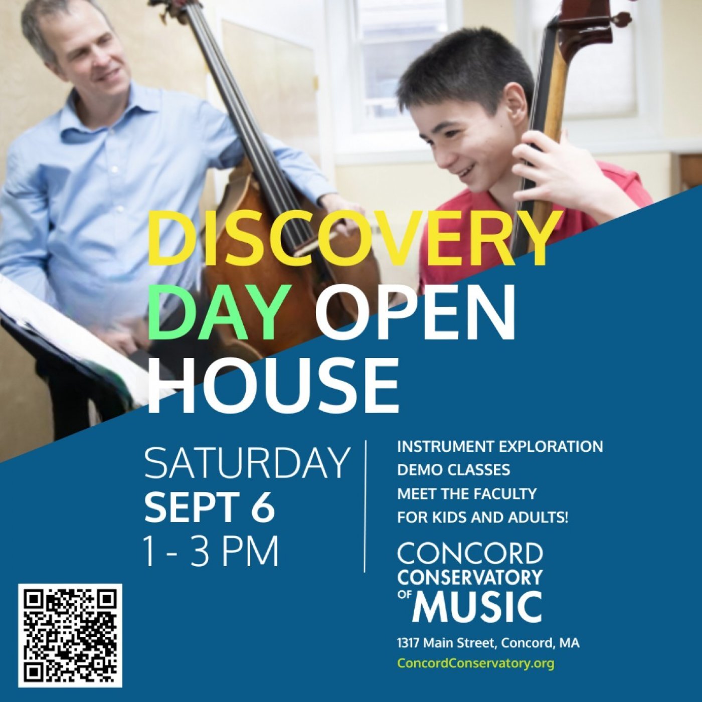 Concord Conservatory of Music to Host Discovery Day Open House on September 6, 6 September | Event in Concord