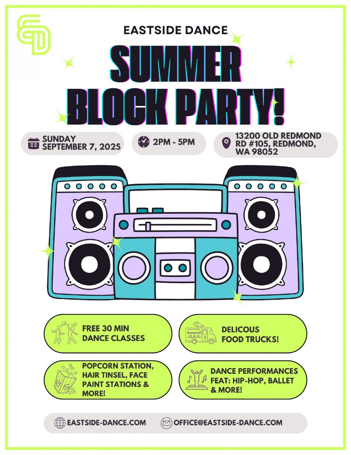 Eastside Dance Block Party, 7 September | Event in Redmond | AllEvents