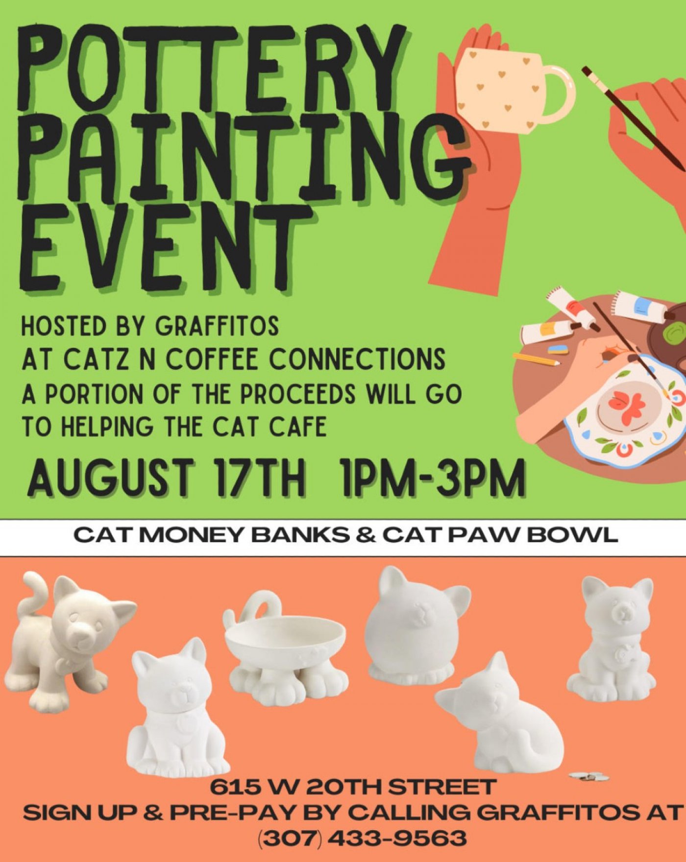 POTTERY PAINTING EVENT Hosted with Graffito, 17 August | Event in Cheyenne | AllEvents