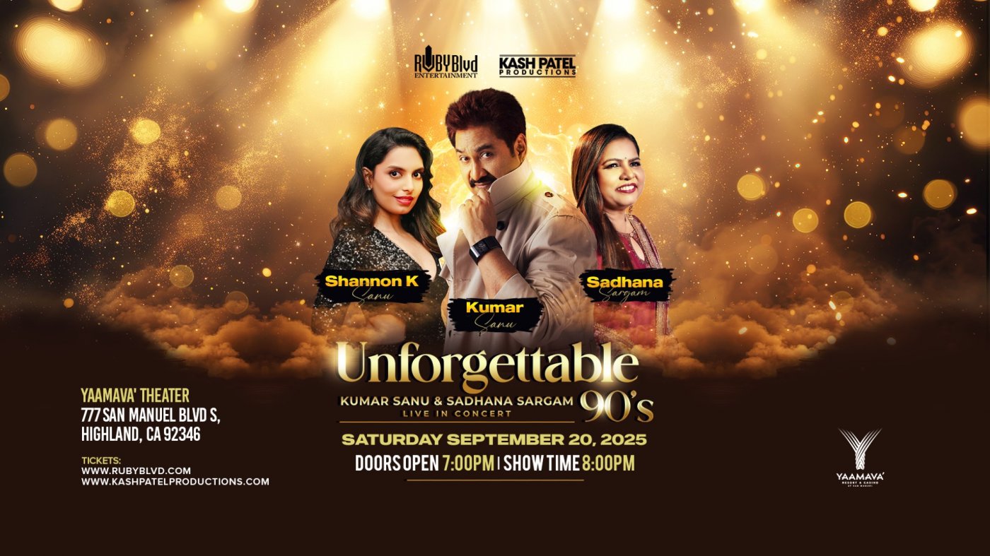 Kumar Sanu & Sadhana Sargam Live in Concert – Yaamava’ Resort & Casino, 20 September | AllEvents