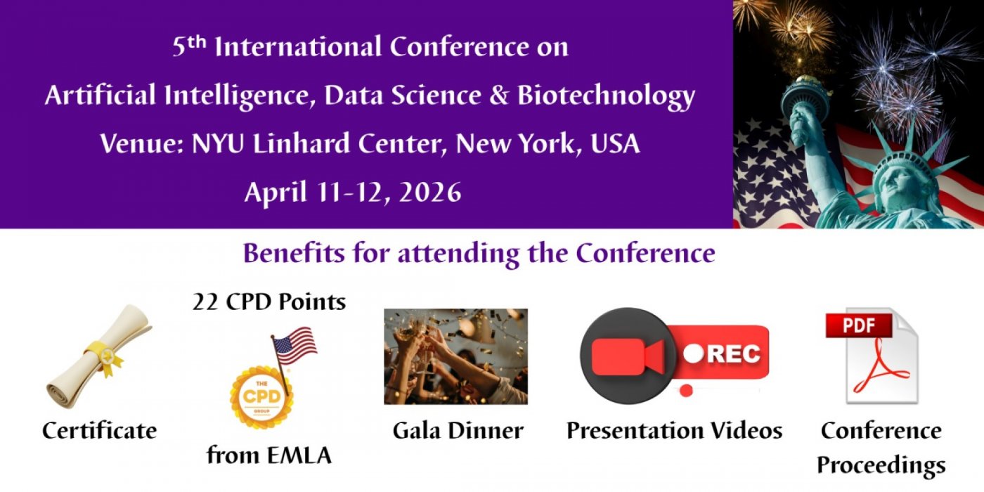 5th International Conference on Artificial Intelligence, Data Science & Biotechnology, 11 April | AllEvents