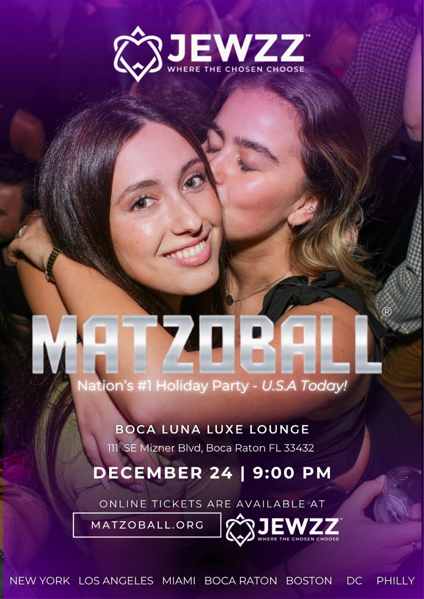 MATZOBALL® BOCA RATON XMAS EVE ages 21-49 December 24, 2025, 24 December | Event in Boca Raton | AllEvents