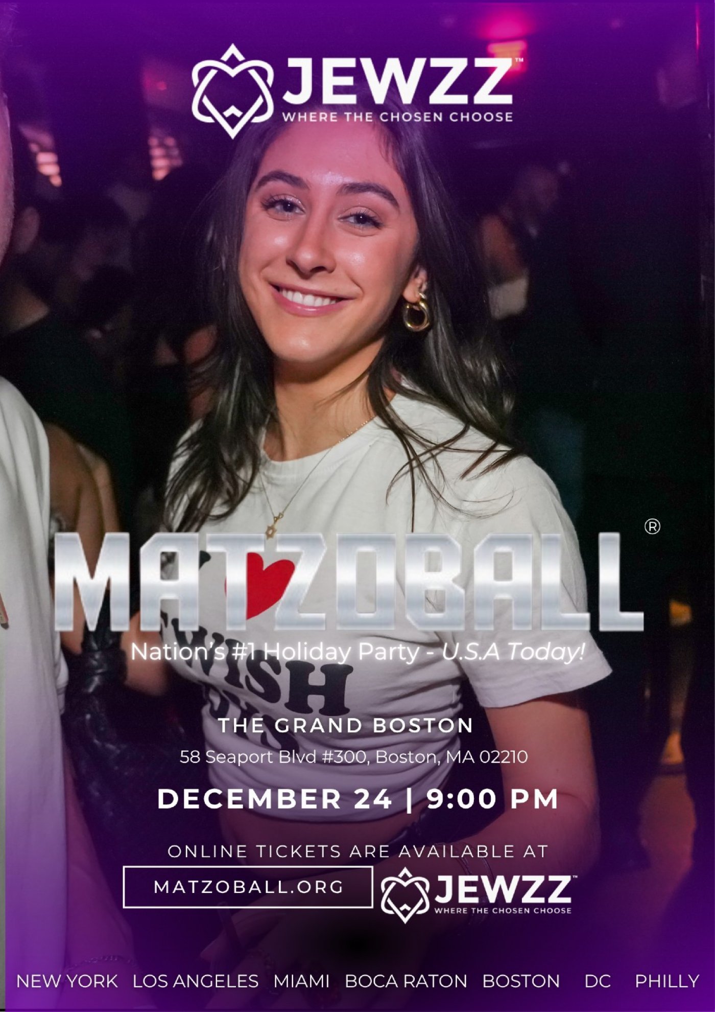 MATZOBALL® BOSTON XMAS EVE ages 21-49 December 24, 2025, 24 December | Event in Boston | AllEvents
