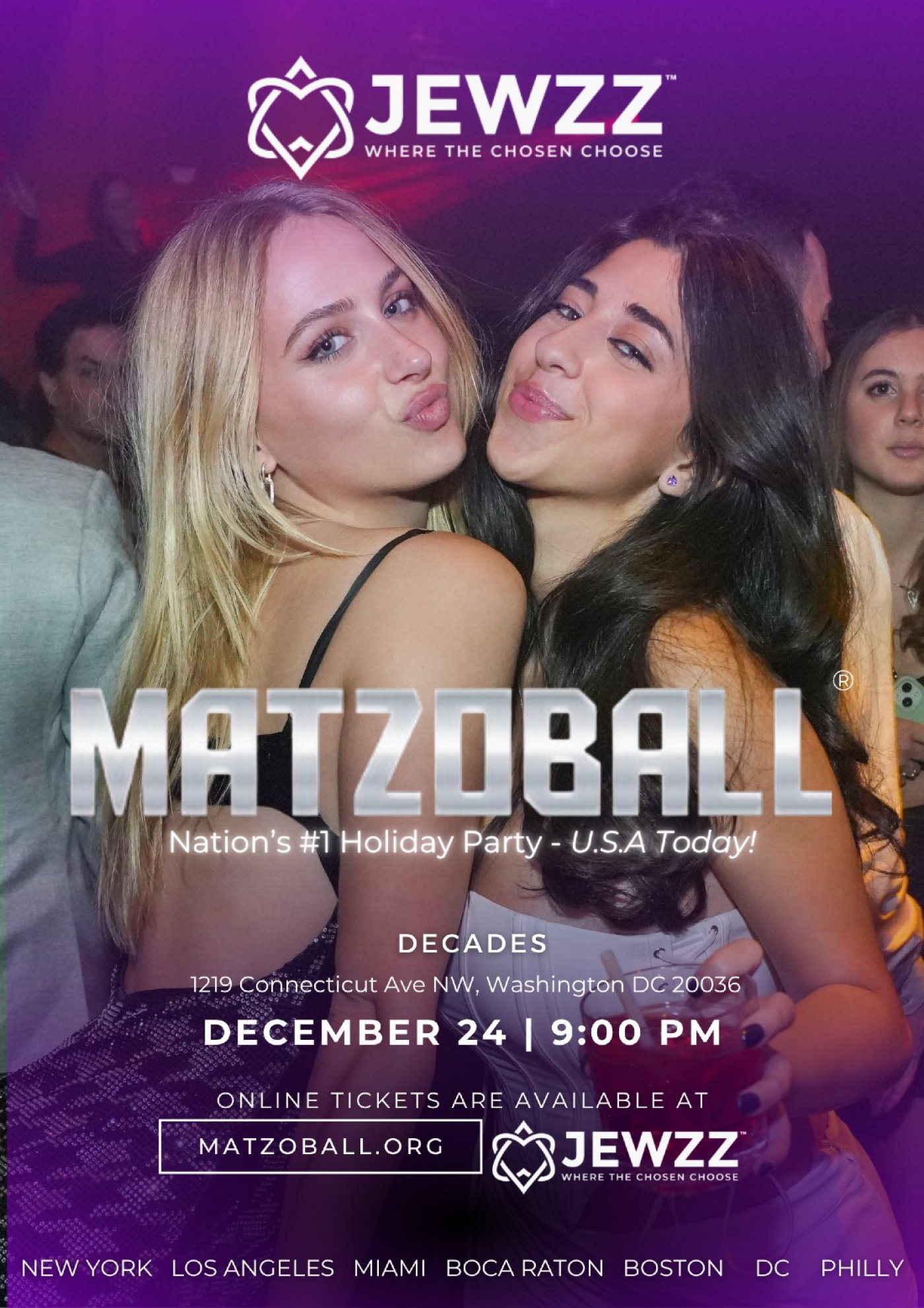 MATZOBALL® WASHINGTON DC XMAS EVE ages 21-49 December 24, 2025, 24 December | Event in Washington | AllEvents