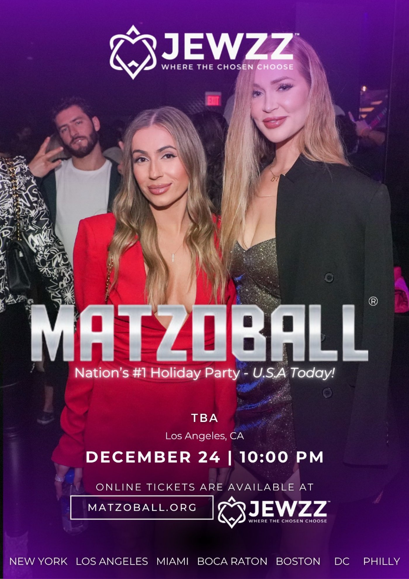MATZOBALL® LOS ANGELES XMAS EVE ages 21-49 December 24, 2025, 24 December | Event in Los Angeles | AllEvents