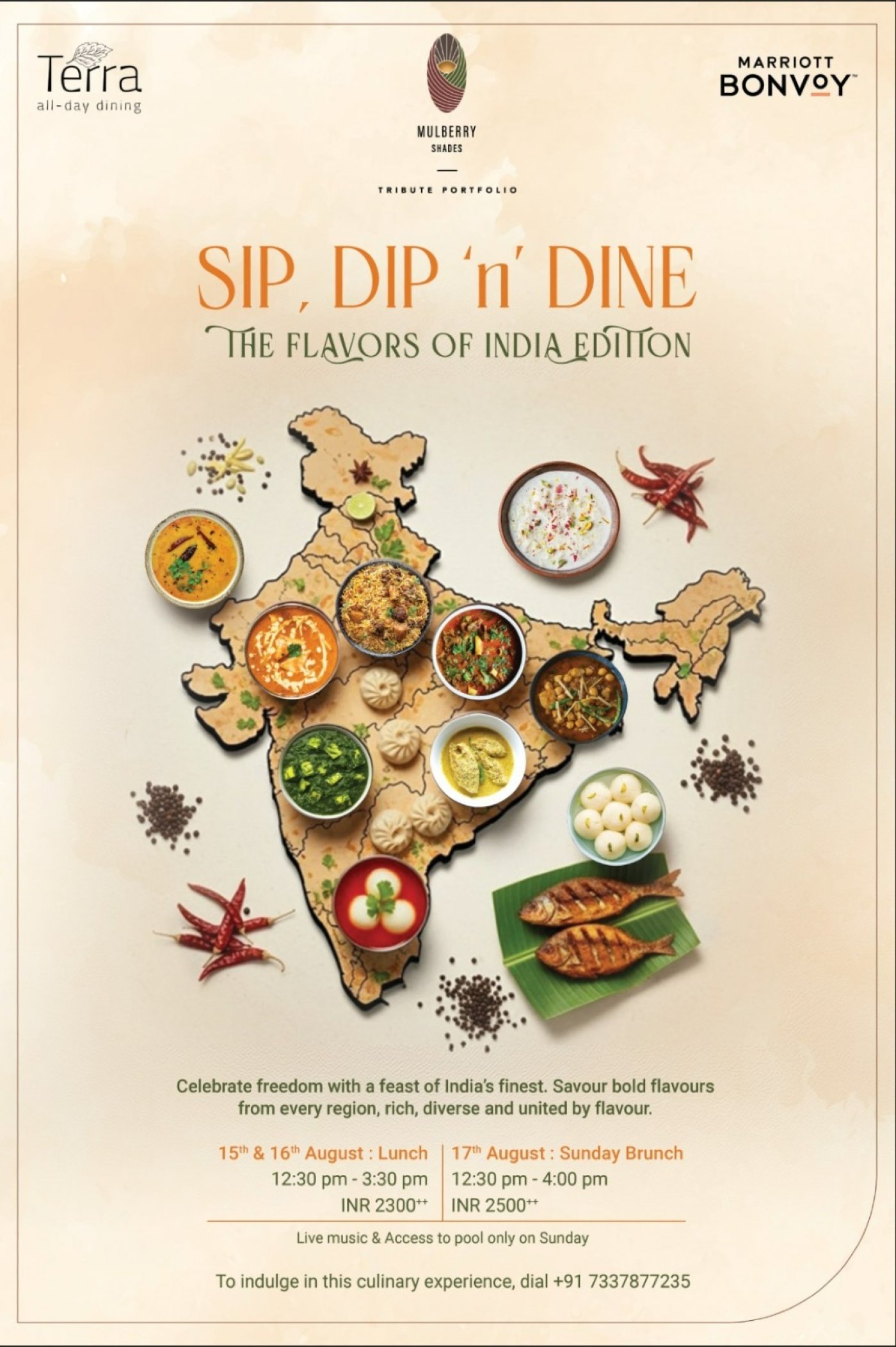 Independence Day: Enjoy a 3-day feast of authentic Indian flavours at Mulberry Shades Nandi Hills | AllEvents