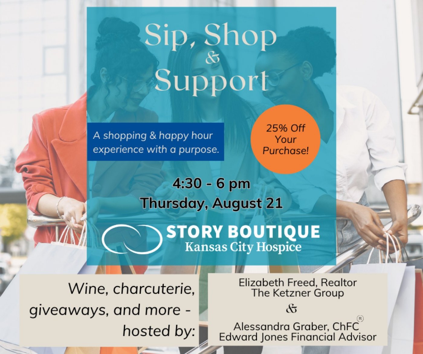  Sip, Shop & Support at Story Boutique , 21 August | Event in Prairie Village | AllEvents