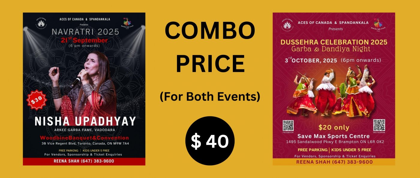 Combo Price - 21st Sept & 3rd October, 2025 (Two Events), 21 September | Event in Toronto | AllEvents