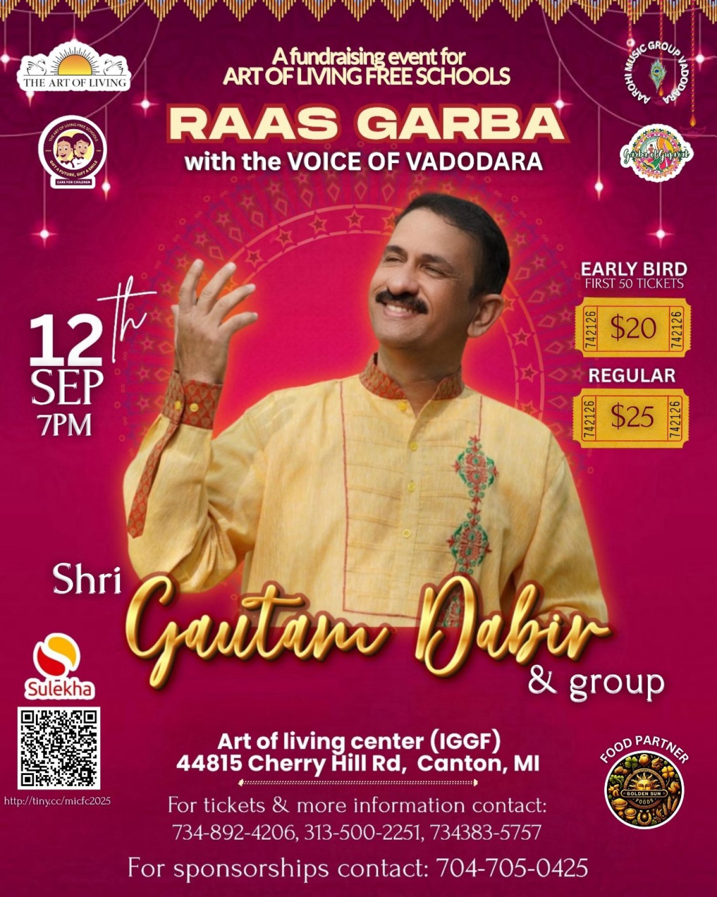 Navratri RAAS GARBA with Shri Gautam Dabir, 12 September | Event in Canton | AllEvents