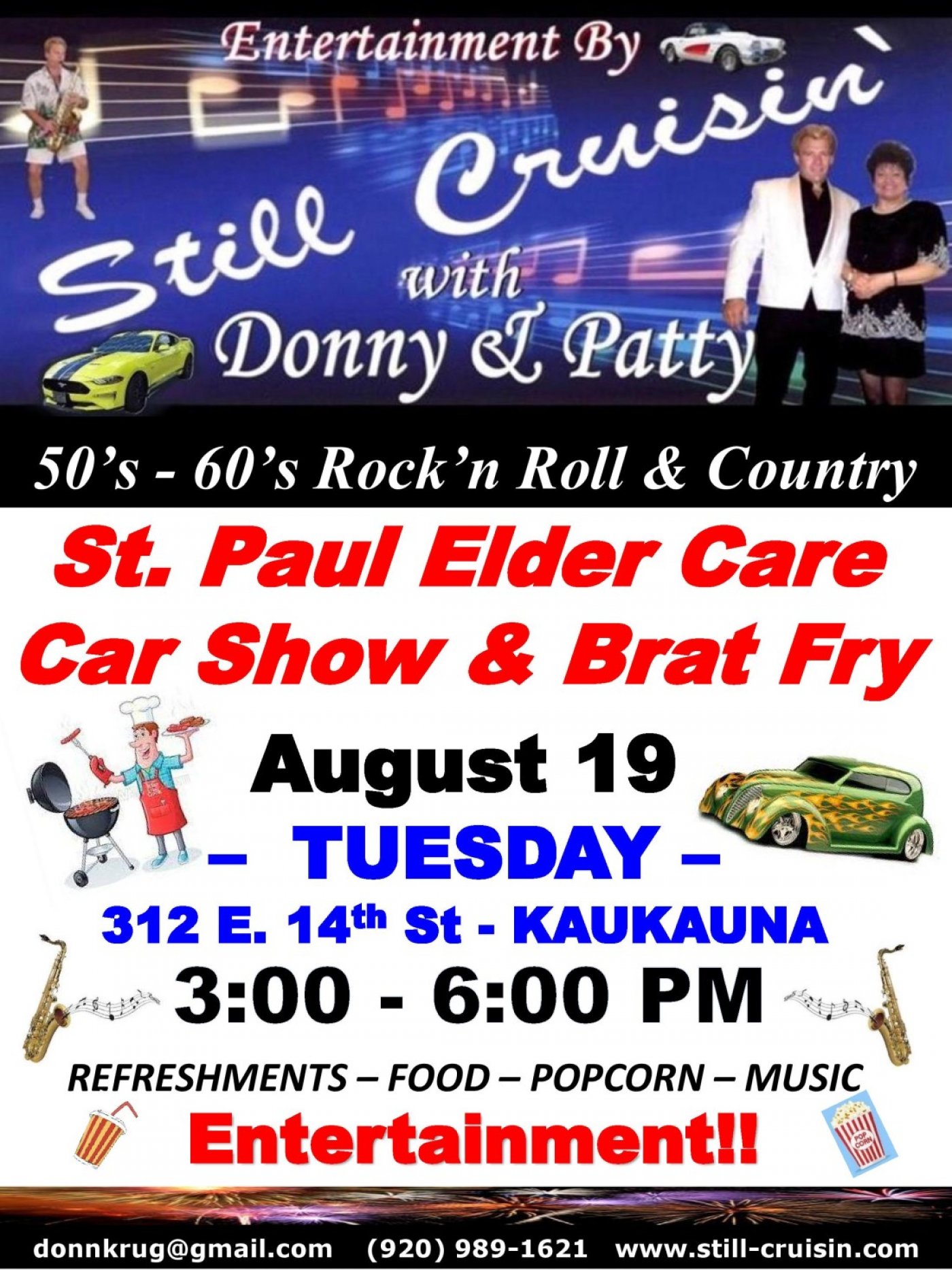 St. Paul "Car Show & Brat Fry" & Still Cruisin Entertainment, 19 August | Event in Kaukauna