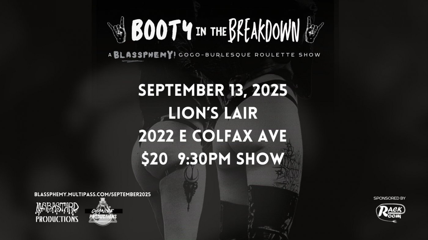Booty in the Breakdown: A Blassphemy! Metal Go-Go Burlesque Roulette Show, 13 September | Event in Denver