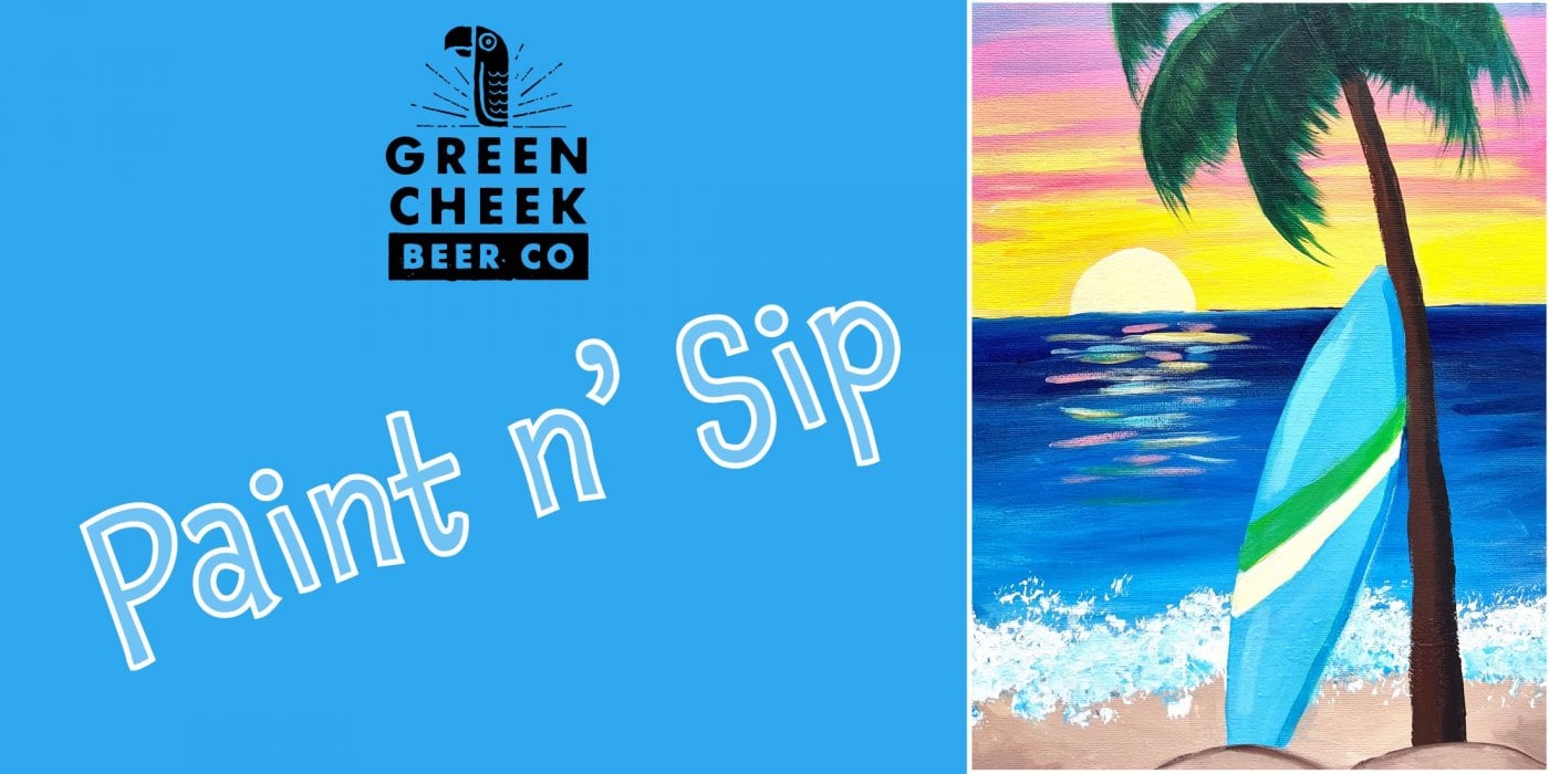 Surf and Palm Tree - Paint and Pints - Oceanside, 25 August | Event in Oceanside | AllEvents