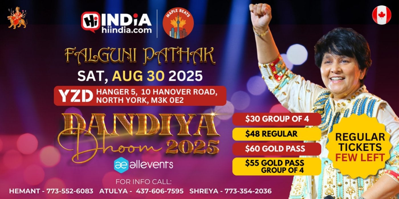 Falguni Pathak Dandiya Dhoom 2025, 30 August | Event in Toronto | AllEvents