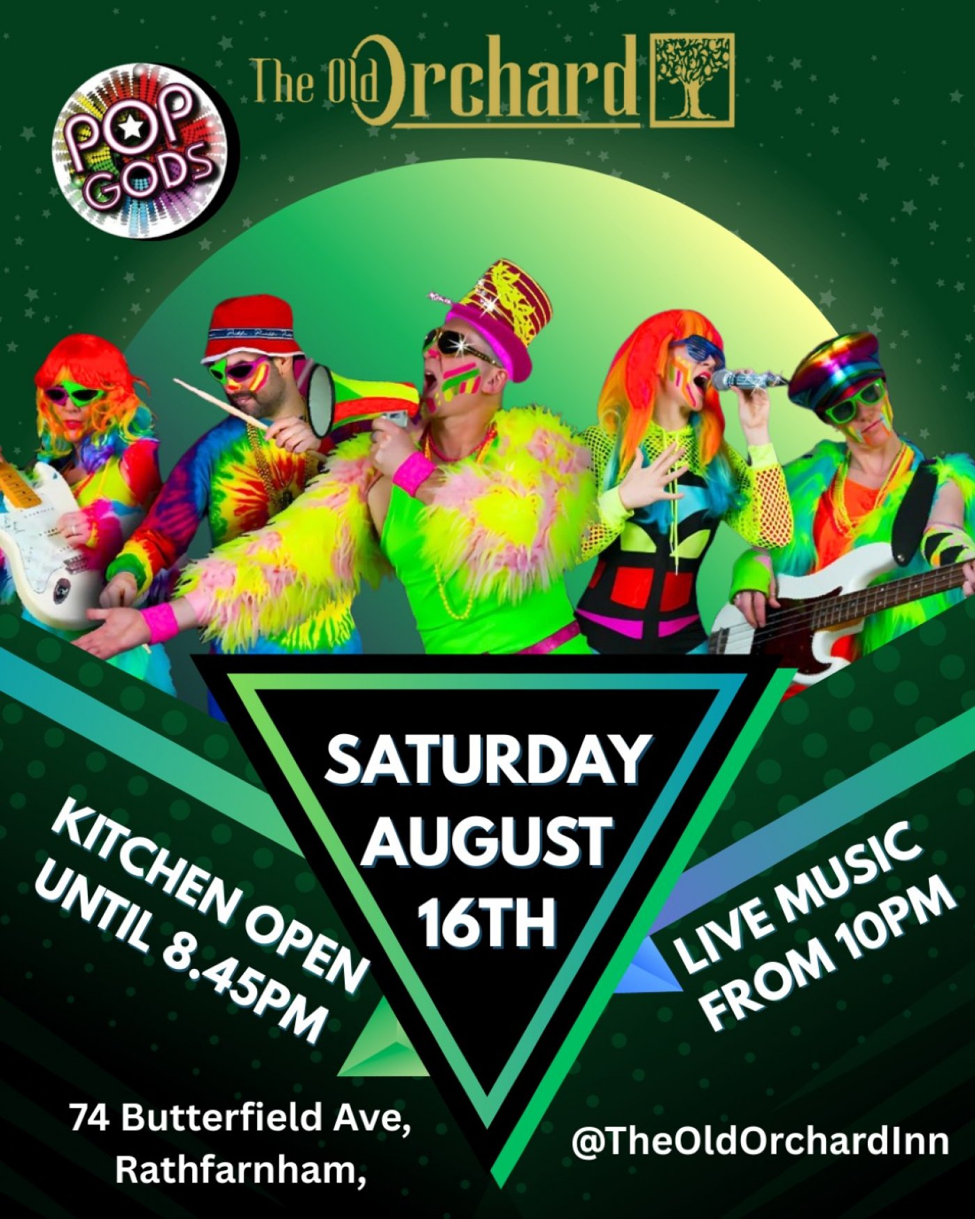 Pop Gods Live at The Old Orchard Inn Rathfarnham, 16 August | Event in Dublin | AllEvents