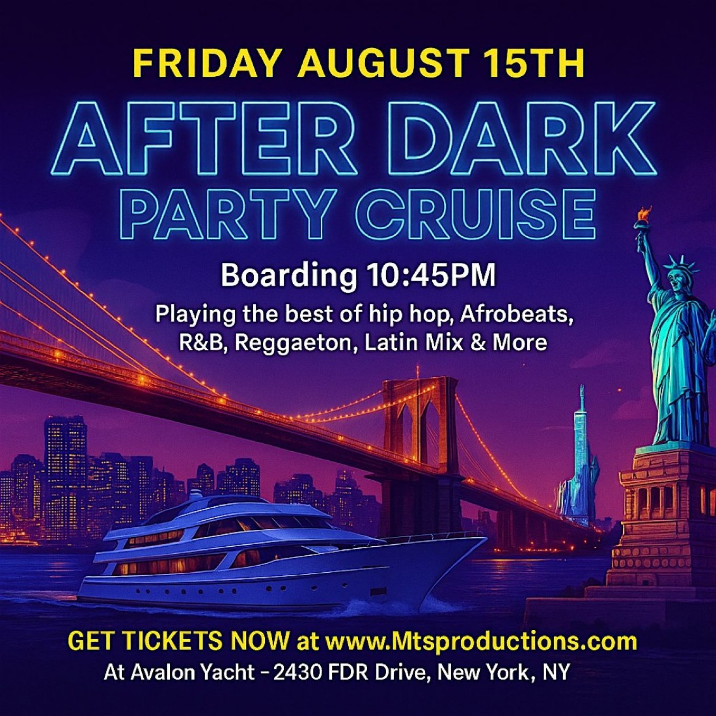 New York City After Dark Party Cruise | Event in New York | AllEvents