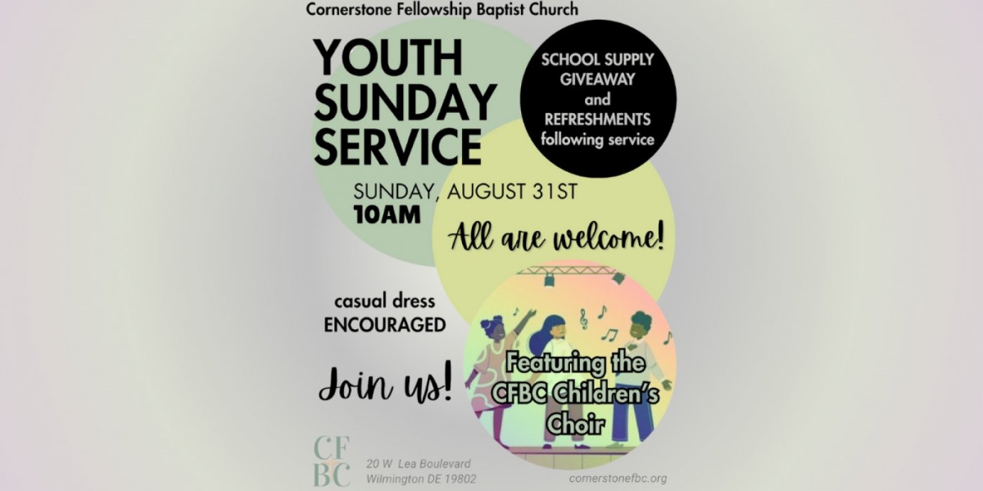 🎉 Youth Sunday & Back-to-School Bash at CFBC 🎒, 31 August | Event in Wilmington | AllEvents