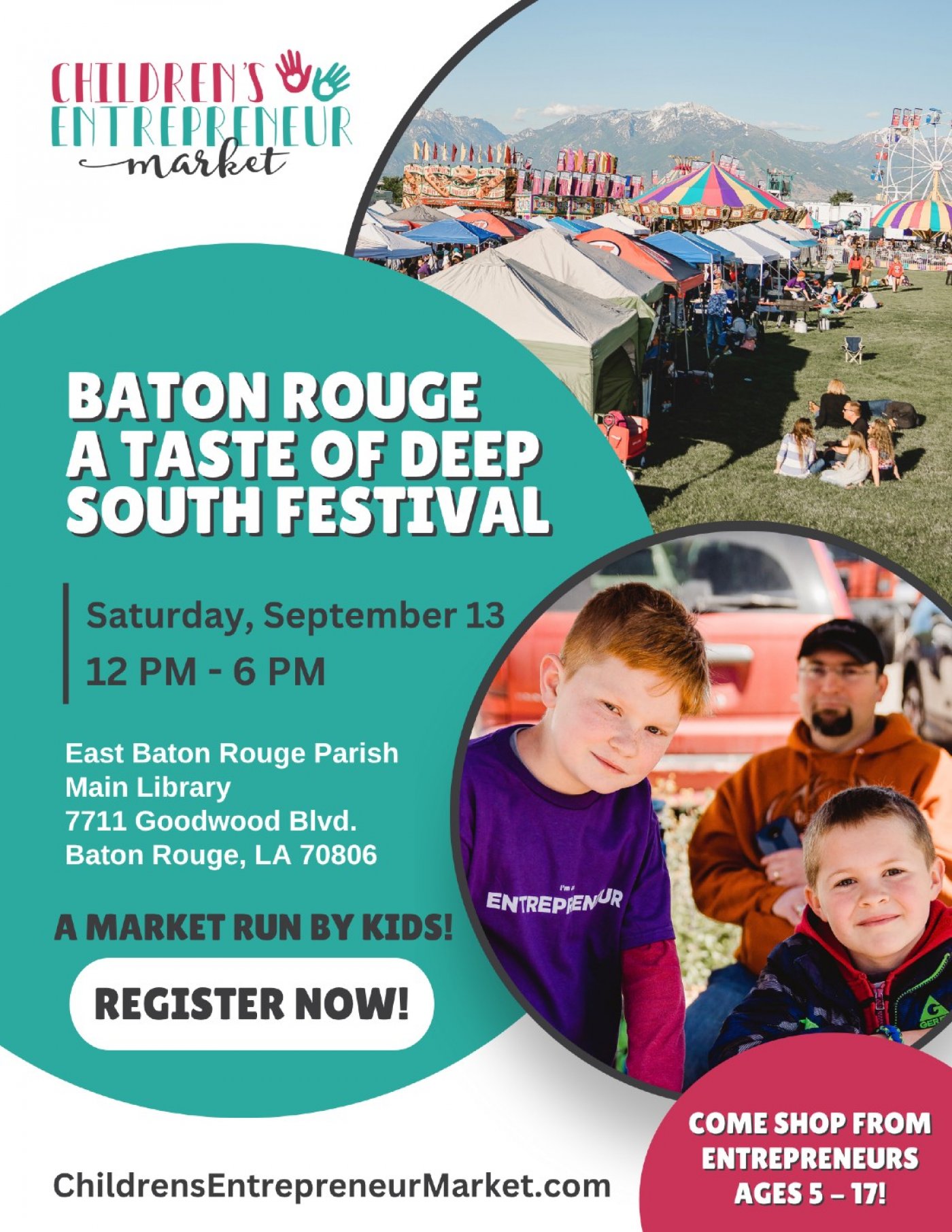 Children's Entrepreneur Markets Baton Rouge at Taste of the Deep South Festival, 13 September | Event in Baton Rouge