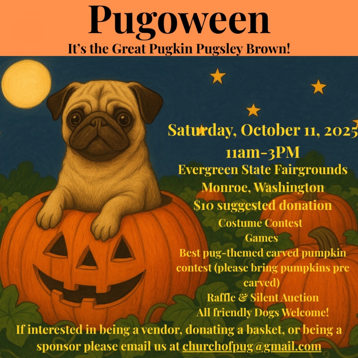 Pugoween - all Friendly Dogs Welcome, 11 October | Event in Monroe | AllEvents