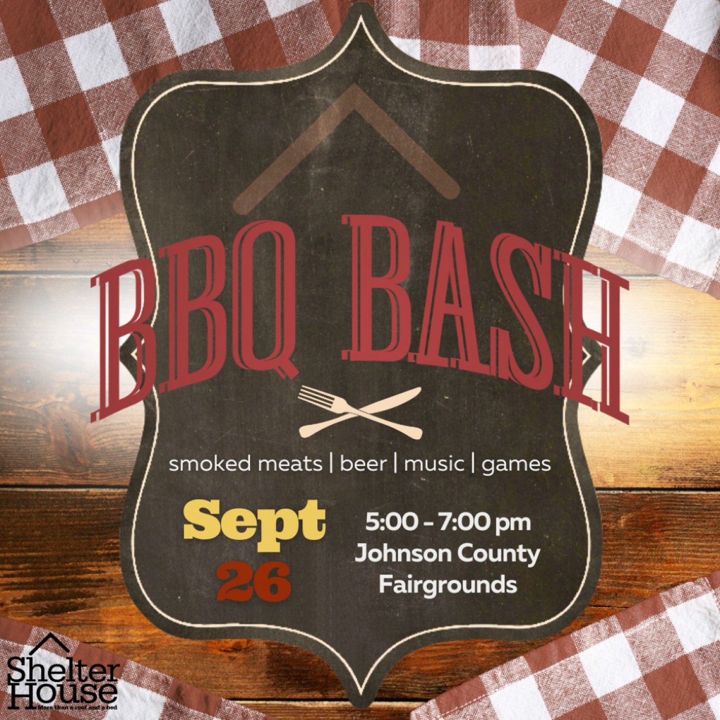 Shelter House BBQ Bash, 26 September | Event in Iowa City | AllEvents