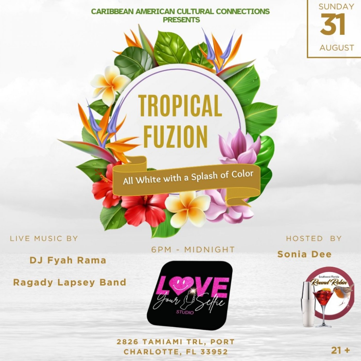Tropical Fuzion: All White with a Splash of Color, 31 August | Event in Port Charlotte | AllEvents