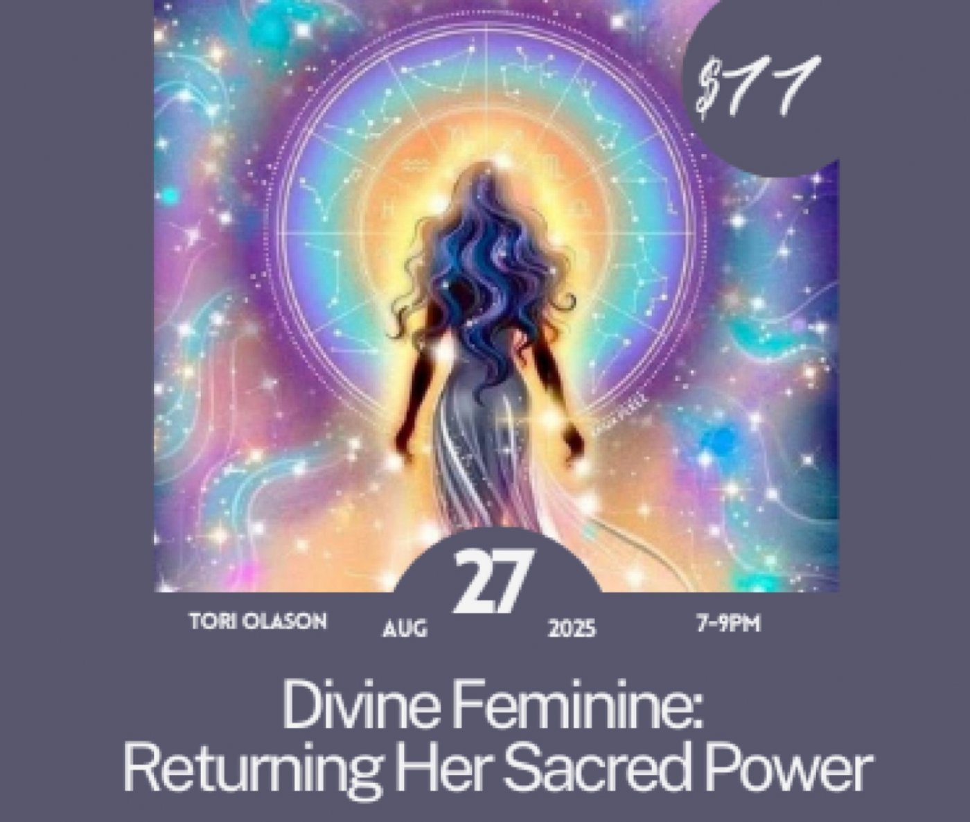Divine Feminine: Returning Her Sacred Power with Tori Olason, 27 August | Event in Calgary | AllEvents
