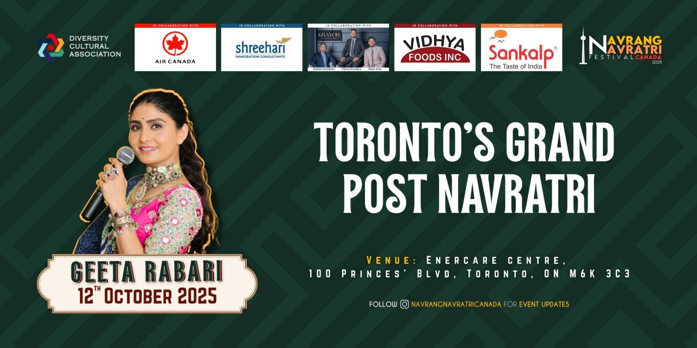 Navrang Navratri Festival Canada With Geeta Rabari - 12th October 2025, 12 October | Event in Toronto | AllEvents