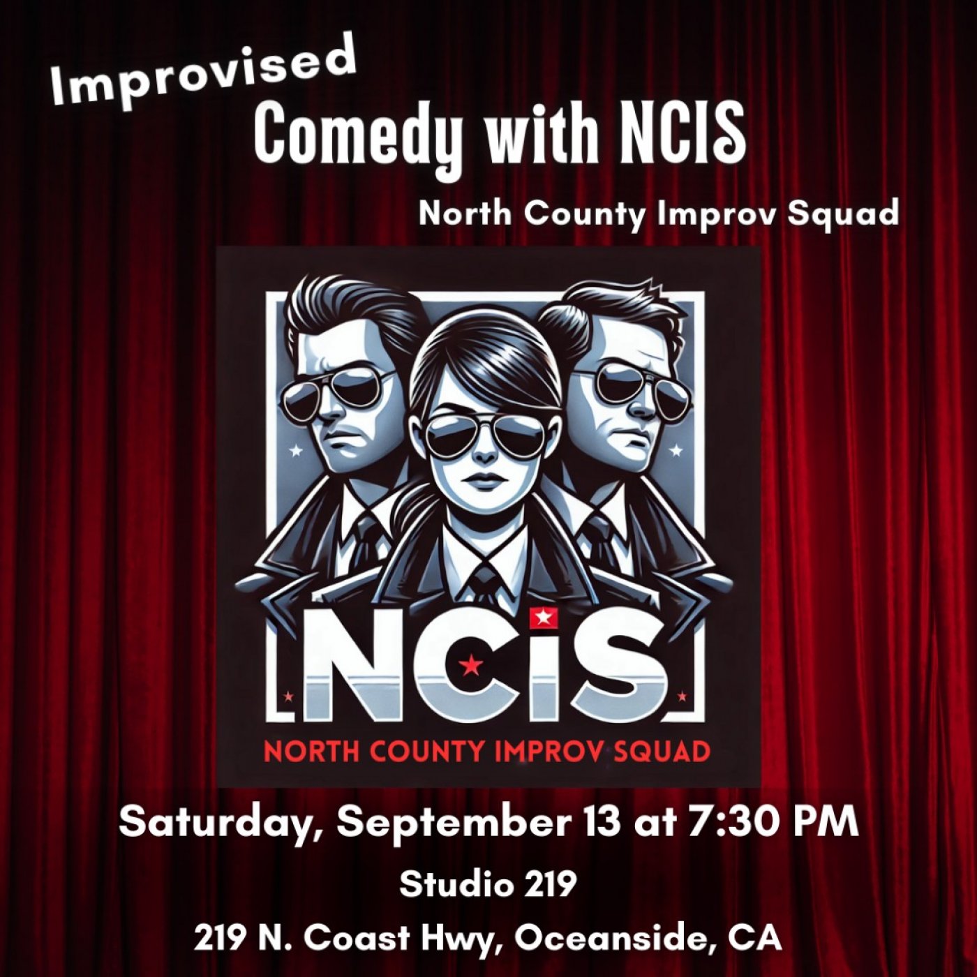 Improvised Comedy with NCIS (North County Improv Squad), 13 September | Event in Oceanside | AllEvents