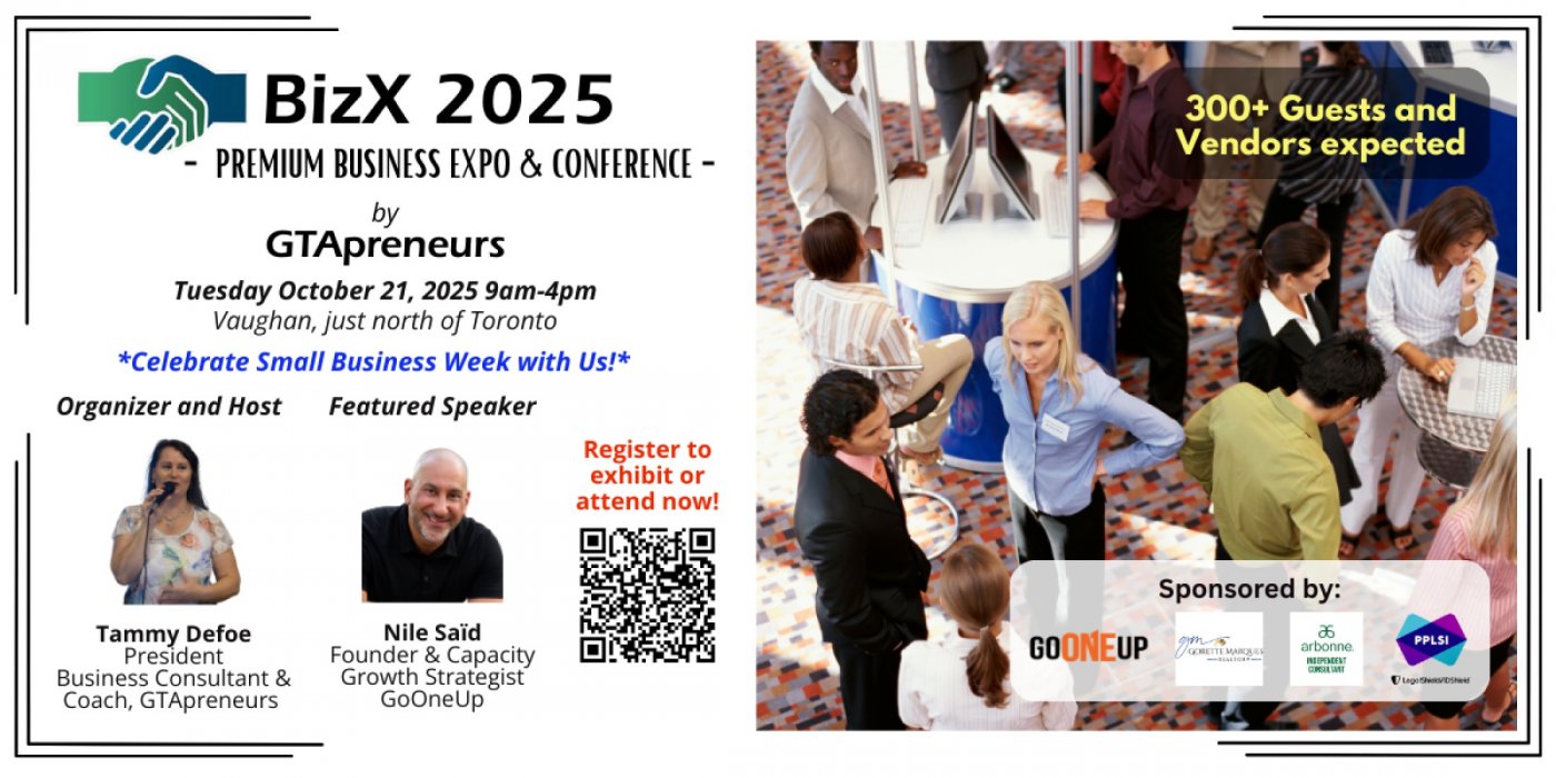 BizX 2025 Business Expo & Conference by GTApreneurs, 21 October | Event in Vaughan | AllEvents