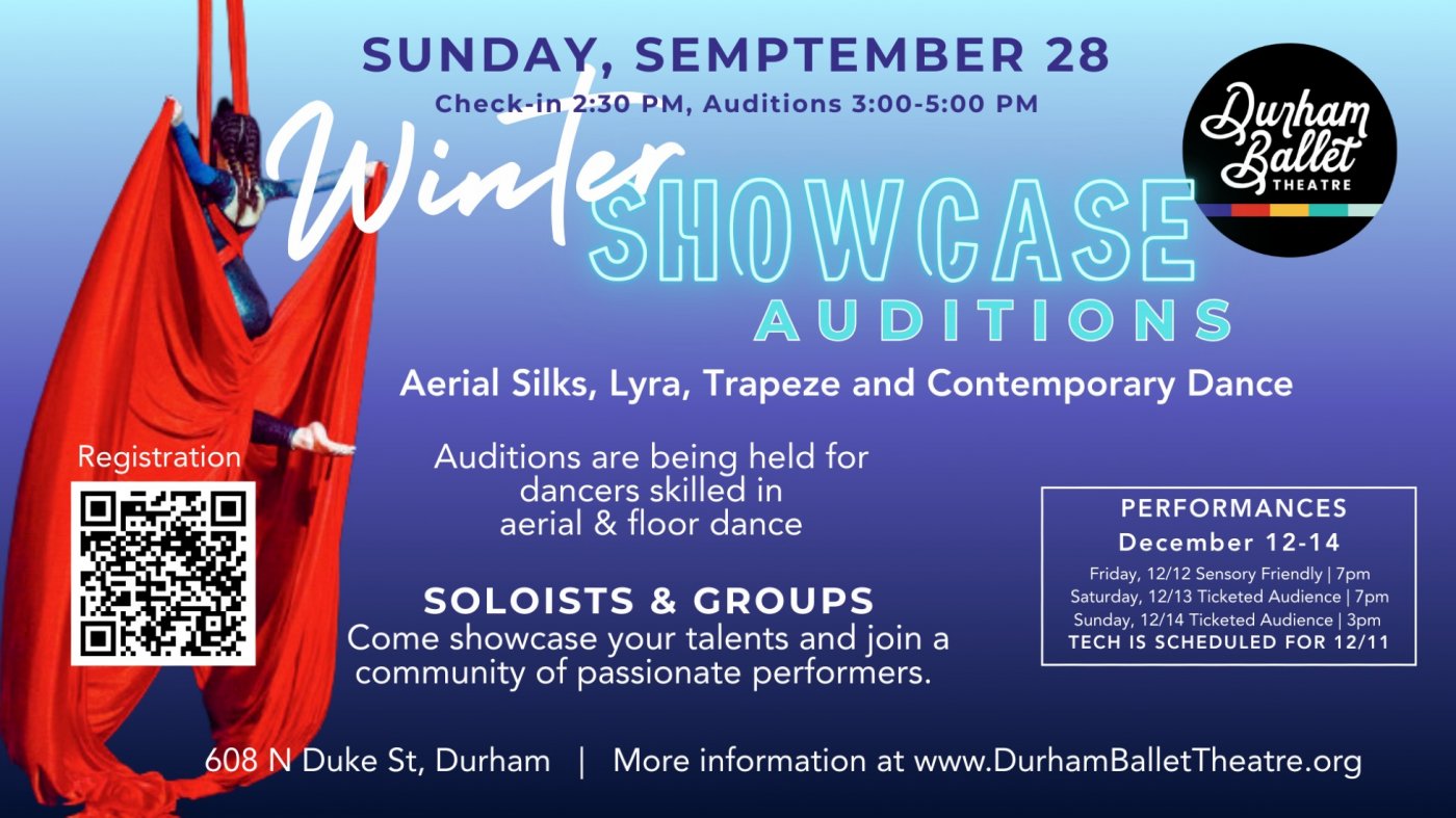 Durham Ballet Theatre Winter Showcase Auditions, 28 September | Event in Durham | AllEvents