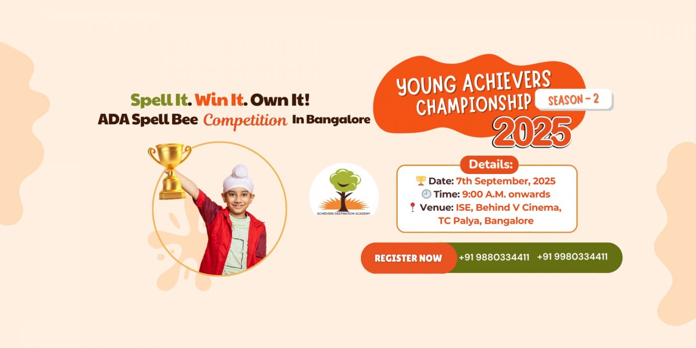 ADA Spell Bee Competition in Bangalore - Young Achievers Championship 2025 (Season-2), 7 September | AllEvents
